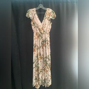 Band of Gypsies Pink Floral Maxi Dress